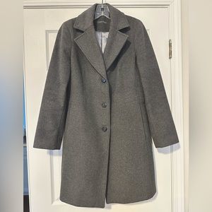 Calvin Klein Gray Wool Coat, Size 6